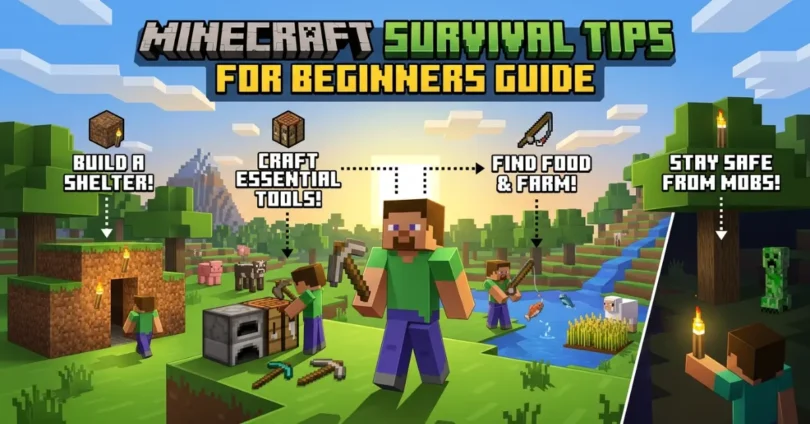 minecraft survival tips for beginners guide