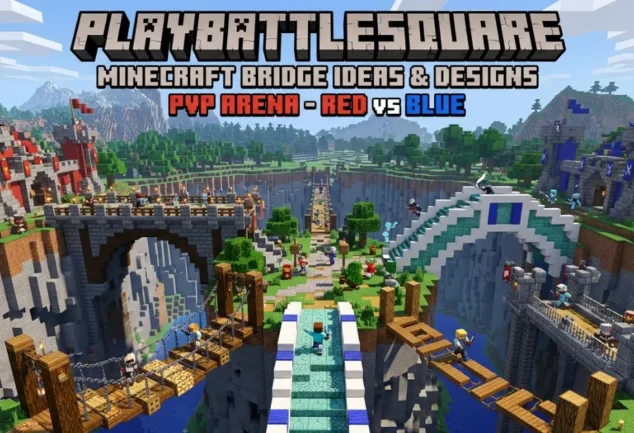playbattlesquare minecraft bridge ideas designs